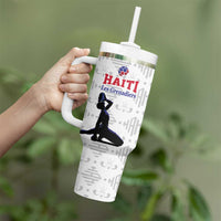 Custom Haiti Football Tumbler With Handle Come on Les Grenadiers White Style