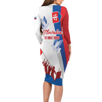 Slovakia Independence Day Long Sleeve Bodycon Dress 17th July 1992