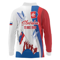 Slovakia Independence Day Long Sleeve Polo Shirt 17th July 1992