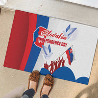 Slovakia Independence Day Rubber Doormat 17th July 1992