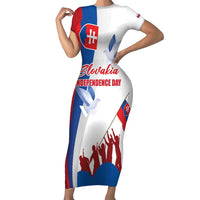 Slovakia Independence Day Short Sleeve Bodycon Dress 17th July 1992