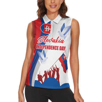 Slovakia Independence Day Women Sleeveless Polo Shirt 17th July 1992