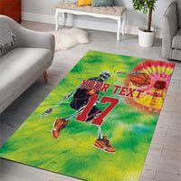 Custom Lithuania Basketball Area Rug Retro Style Version 1992