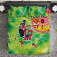 Custom Lithuania Basketball Bedding Set Retro Style Version 1992