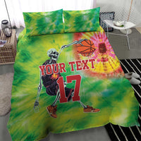 Custom Lithuania Basketball Bedding Set Retro Style Version 1992