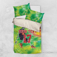 Custom Lithuania Basketball Bedding Set Retro Style Version 1992