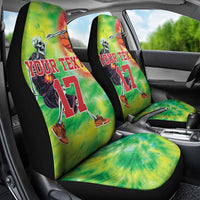 Custom Lithuania Basketball Car Seat Cover Retro Style Version 1992