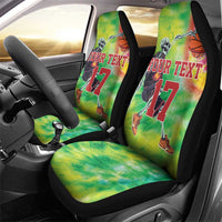 Custom Lithuania Basketball Car Seat Cover Retro Style Version 1992
