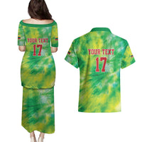 Custom Lithuania Basketball Couples Matching Puletasi and Hawaiian Shirt Retro Style Version 1992