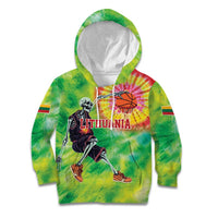 Custom Lithuania Basketball Kid Hoodie Retro Style Version 1992