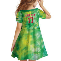 Custom Lithuania Basketball Kid Short Sleeve Dress Retro Style Version 1992