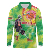 Custom Lithuania Basketball Long Sleeve Polo Shirt Retro Style Version 1992