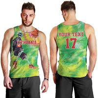 Custom Lithuania Basketball Men Tank Top Retro Style Version 1992
