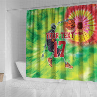 Custom Lithuania Basketball Shower Curtain Retro Style Version 1992