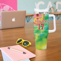 Custom Lithuania Basketball Tumbler With Handle Retro Style Version 1992