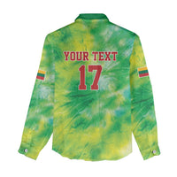 Custom Lithuania Basketball Women Casual Shirt Retro Style Version 1992