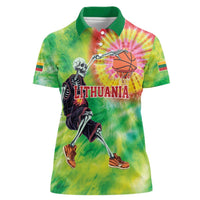 Custom Lithuania Basketball Women Polo Shirt Retro Style Version 1992
