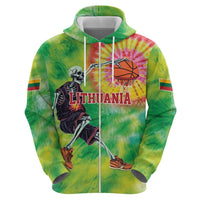 Custom Lithuania Basketball Zip Hoodie Retro Style Version 1992