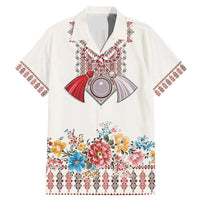 Romania Happy Martisor Day 1 March Family Matching Mermaid Dress and Hawaiian Shirt Martenitsa and Peony Romanian Traditional Pattern