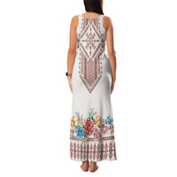 Romania Happy Martisor Day 1 March Family Matching Tank Maxi Dress and Hawaiian Shirt Martenitsa and Peony Romanian Traditional Pattern