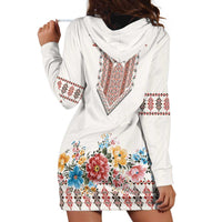 Romania Happy Martisor Day 1 March Hoodie Dress Martenitsa and Peony Romanian Traditional Pattern