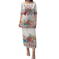 Romania Happy Martisor Day 1 March Puletasi Martenitsa and Peony Romanian Traditional Pattern