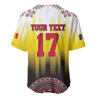 Custom Romania Football Go Champions Baseball Jersey Romanian Traditional Patern