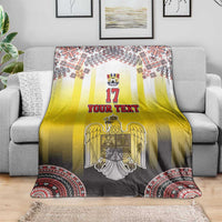 Custom Romania Football Go Champions Blanket Romanian Traditional Patern