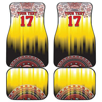 Custom Romania Football Go Champions Car Mats Romanian Traditional Patern
