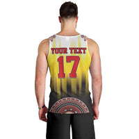 Custom Romania Football Go Champions Men Tank Top Romanian Traditional Patern