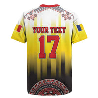 Custom Romania Football Go Champions Rugby Jersey Romanian Traditional Patern