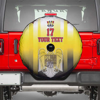 Custom Romania Football Go Champions Spare Tire Cover Romanian Traditional Patern