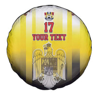 Custom Romania Football Go Champions Spare Tire Cover Romanian Traditional Patern