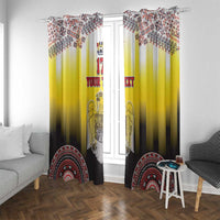 Custom Romania Football Go Champions Window Curtain Romanian Traditional Patern