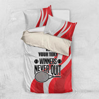 Custom Romania Tennis Winners Never Quit Bedding Set Sporty Style
