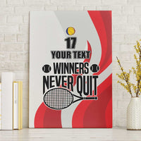 Custom Romania Tennis Winners Never Quit Canvas Wall Art Sporty Style