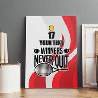 Custom Romania Tennis Winners Never Quit Canvas Wall Art Sporty Style