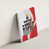 Custom Romania Tennis Winners Never Quit Canvas Wall Art Sporty Style