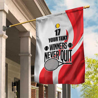 Custom Romania Tennis Winners Never Quit Garden Flag Sporty Style