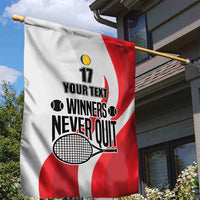 Custom Romania Tennis Winners Never Quit Garden Flag Sporty Style