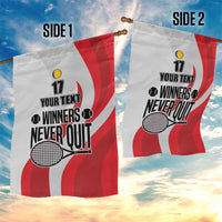 Custom Romania Tennis Winners Never Quit Garden Flag Sporty Style