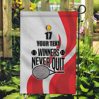 Custom Romania Tennis Winners Never Quit Garden Flag Sporty Style