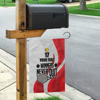 Custom Romania Tennis Winners Never Quit Garden Flag Sporty Style