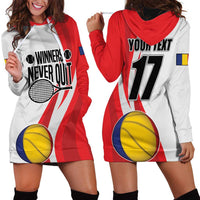 Custom Romania Tennis Winners Never Quit Hoodie Dress Sporty Style