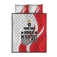 Custom Romania Tennis Winners Never Quit Quilt Bed Set Sporty Style