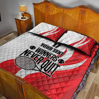 Custom Romania Tennis Winners Never Quit Quilt Bed Set Sporty Style