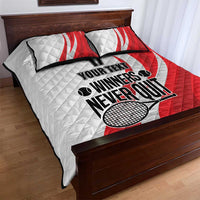 Custom Romania Tennis Winners Never Quit Quilt Bed Set Sporty Style