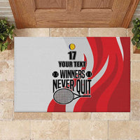 Custom Romania Tennis Winners Never Quit Rubber Doormat Sporty Style