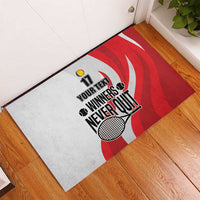 Custom Romania Tennis Winners Never Quit Rubber Doormat Sporty Style