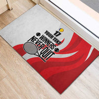 Custom Romania Tennis Winners Never Quit Rubber Doormat Sporty Style